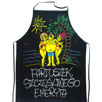 [Fb44] Fartuszek bawełniany FARTUSZEK SZCZĘŚLIWEGO EMERYTA